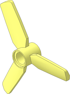 Propeller  3 Blade  5.5 Diameter with Technic Peghole and Flat End Blades