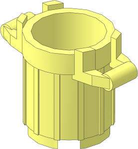 Container  2 x  2 Rubbish Bin with  4 Cover Holders