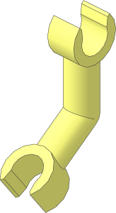 Arm Skeleton with Vertical Clip Bent 53.13