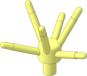 Plant Flower Stem with Bar and  6 Stems