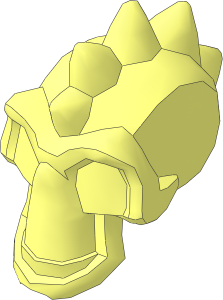Minifig Head Skeleton with Five Spikes