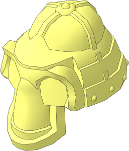 Minifig Head Skeleton with Helmet