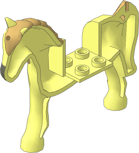 ~Animal Horse Friends Right with Dark Bluish Grey Nose, Brown Eyes and Tan Eyebrows, Mane and Tail Pattern