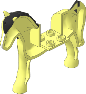 ~Animal Horse Friends Right with Reddish Brown Eyes, White Blaze, Black Mane and Black Tail Pattern