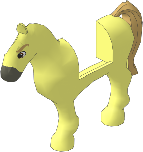 ~Animal Horse Friends Left with Dark Bluish Grey Nose, Brown Eyes and Tan Eyebrows, Mane and Tail Pattern