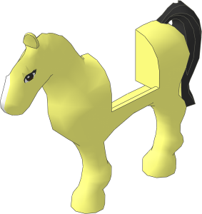~Animal Horse Friends Left with Reddish Brown Eyes, White Blaze and Black Tail Pattern