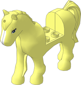 Animal Horse Friends with Light Blue Eyes and White Blaze Pattern