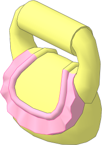 Figure Friends Accessories Bag Round with Bright Pink Ruffle Pattern