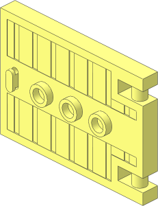 Door  1 x  5 x  3 with  3 Studs and Vertical Handle