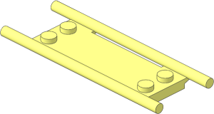Minifig Stretcher without Bottom Hinges