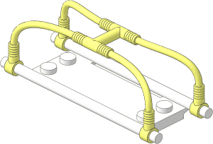 Minifig Stretcher White with Holder