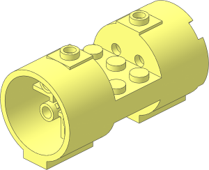 Cylinder  3 x  6 x  2.667 Horizontal with Solid Studs