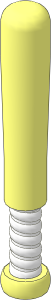 Minifig Baseball Bat with White Grip Pattern