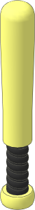 Minifig Baseball Bat with Black Grip Pattern
