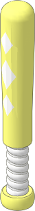 Minifig Baseball Bat with Three White Diamonds and White Grip Pattern