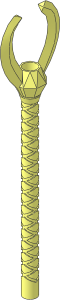Minifig Pharaoh's Staff with Forked End