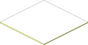 Cardboard  6 x  6 Thick with Sharp Corners with White Top