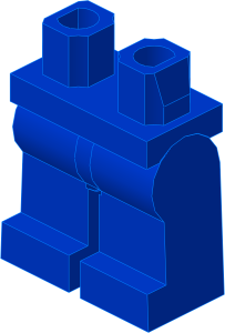~_Minifig Hips and Legs (Complete) Blue (Obsolete)