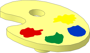 Minifig Paint Palette with Paint Drops Pattern
