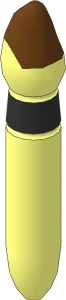 Minifig Paint Brush with Silver Ring and Half Medium Azure Tip Pattern
