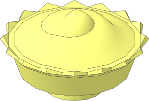 Minifig Food Pie with Cream Filling
