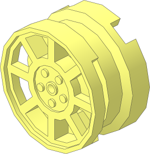 Wheel Rim  6.4 x 11 with 8 Straight Spokes