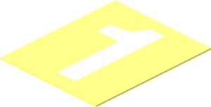 Sticker  1.2 x  1 with White "1"