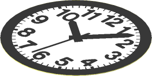 Sticker  2.3 x  2.3 Round with Clock Hands 10:06:32