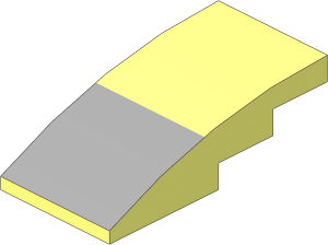 Slope Brick Curved  4 x  2 with Light Bluish Grey Rectangle Pattern