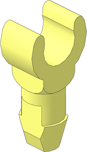 ~Minifig Skeleton Leg with Square Foot, Leg