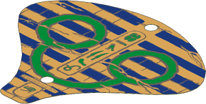 Sheet Plastic 15 x 14 Curved with Hieroglyphs Pattern