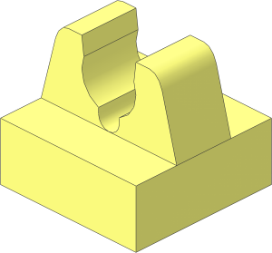 Tile  1 x  1 with Clip with Centre Notch