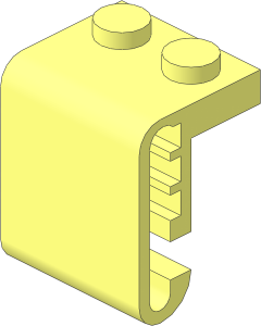 Train Steam Cylinder  2 x  2 x  1.667 Curved - Interior Grooved