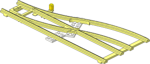 Train Track  4.5V Point Type 1 Tapered Left (Straight)