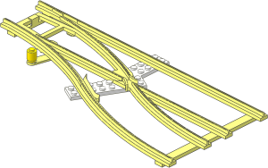 Train Track  4.5V Point Type 1 Tapered Right (Straight)