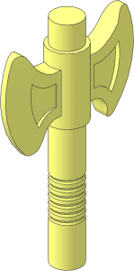 Minifig Axe with Twin-Blade