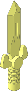 Minifig Sword Small with Angular Guard