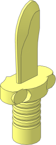 Minifig Knife with Flat Hilt End