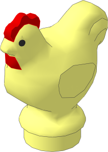 Animal Chicken with Red Comb Pattern