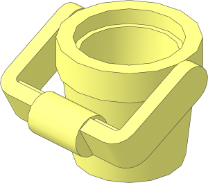 Bucket  1 x  1 x  1 Conical with Hanging Handle