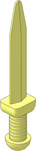 Minifig Sword Roman Gladius with Thin Crossguard