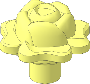 Plant Flower Rose with Bar and Pin Hole