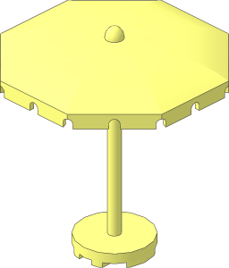 Umbrella  8 x  8 with Square Tabs with Round Base (Complete)