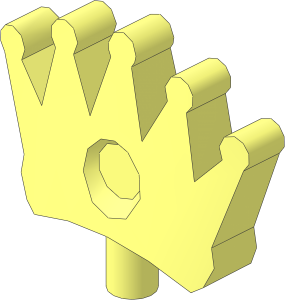 Minifig Crown Tiara Flat with Arched Bottom