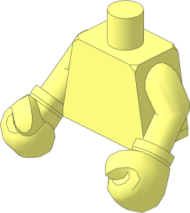 Minifig Torso with Arms and Boxing Gloves
