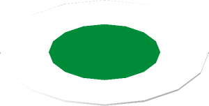 Sticker  1.5 x  1.5 Round with Green Circle on White