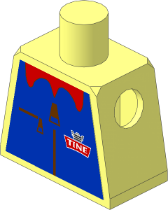 Minifig Torso with "TINE" Stickers