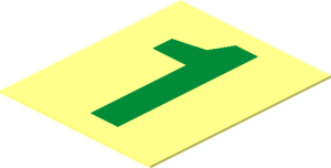 Sticker  1.2 x  1 with Green "1"