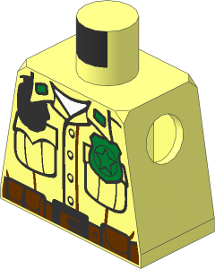 Minifig Torso with Pockets, Radio, Badge and Belt Pattern