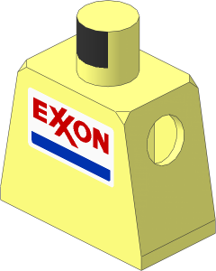 Minifig Torso with Exxon Logo Pattern